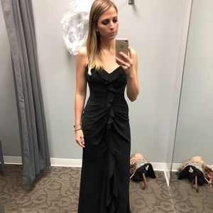 White by Vera Wang long black formal dress